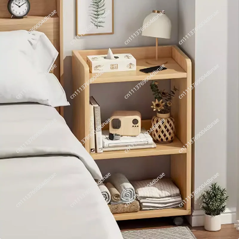 Shelf Under The Table Small Bookshelf Next To The Desk Movable Floor-to-ceiling Desk Book Bag Storage Pulley