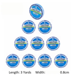 1/2/3 Roll 0.8 CM*3 Yards Super Hair Blue Tape Double-Sided Adhesive Tape for Hair Extension/Lace Wig/Toupee