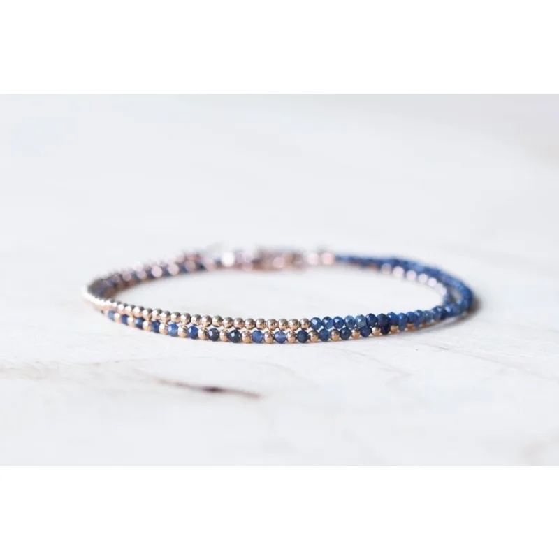 Sapphire bracelet, exquisite bracelet, September birthstone jewelry set