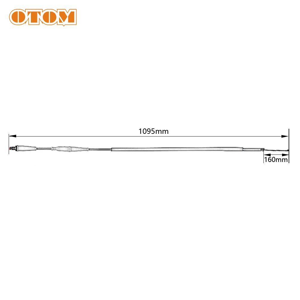 OTOM 1095mm Throttle Cable Stainless Steel Straight Head Motorcycle Accelerator Throttle Grip Cable Line Carburet Wire Universal