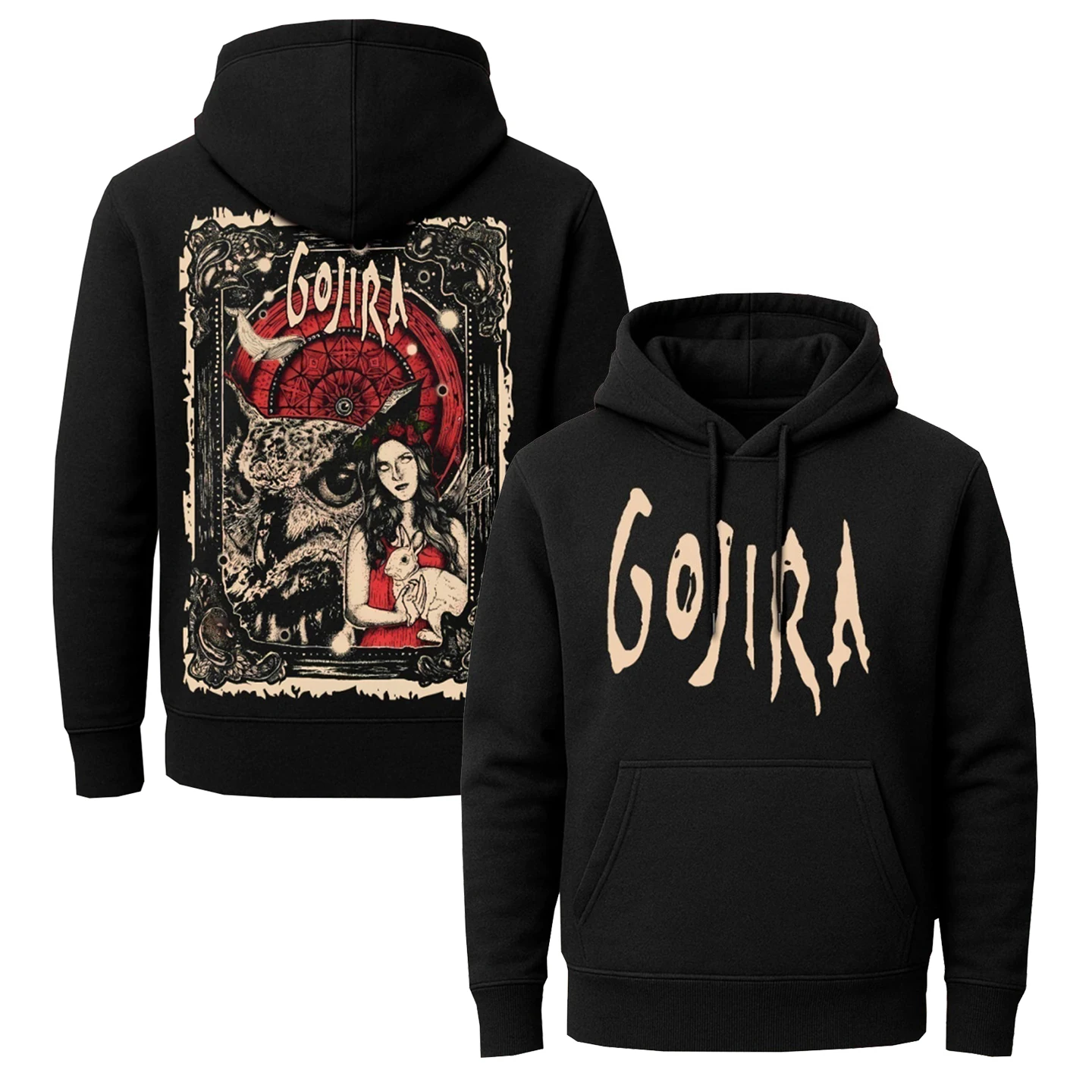 Rara Gojira Band Album Cover Felpe con stampa grafica Uomo Donna Street Hip Hop Moda Felpe Pullover oversize casual allentato