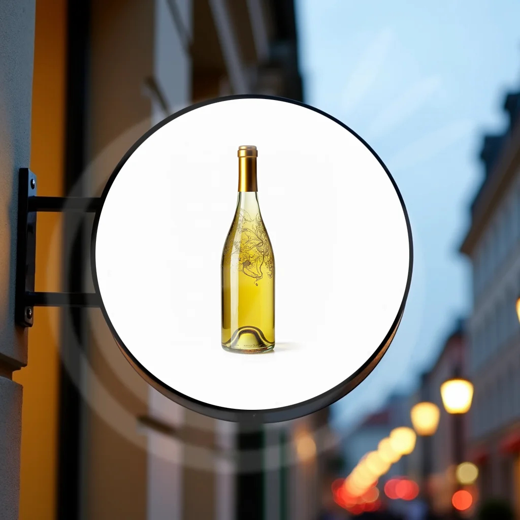 Custom Bars Light Box Outdoor Round Waterproof Acrylic LED Business Sign Double Sided Backlit Advertising Display Cocktails