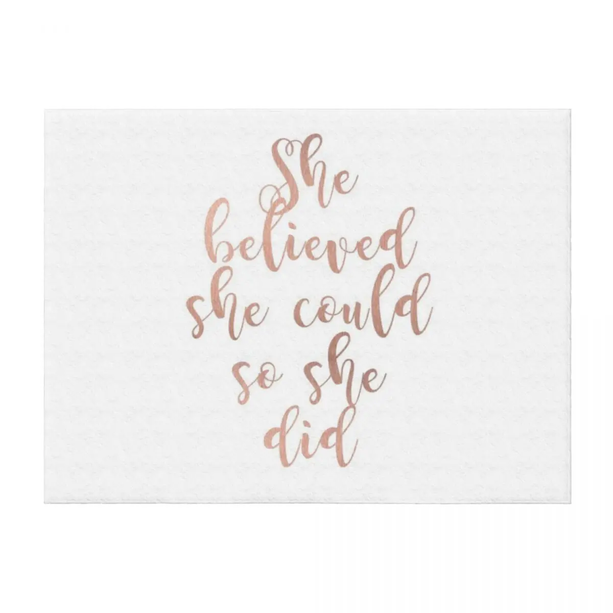 

Rose gold she believed she could so she did Throw Blanket Multi-Purpose Cute Plaid Luxury Throw Soft Beds Blankets