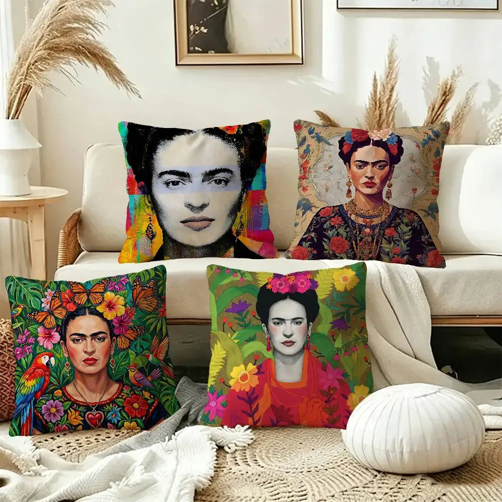 F-FridaS-S K-Kahlo Art Personalized picture text home decorative pillows Household Gifts 45x45cm