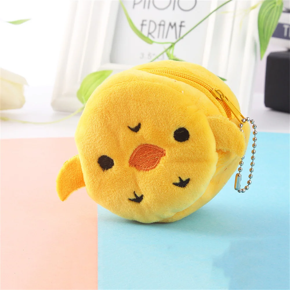 Women Coin Purse Cartoon Zipper Plush Coin Purse Pouch Purse Earphone Bag Wallet Bag Key Holder Bags For Ladies Girls