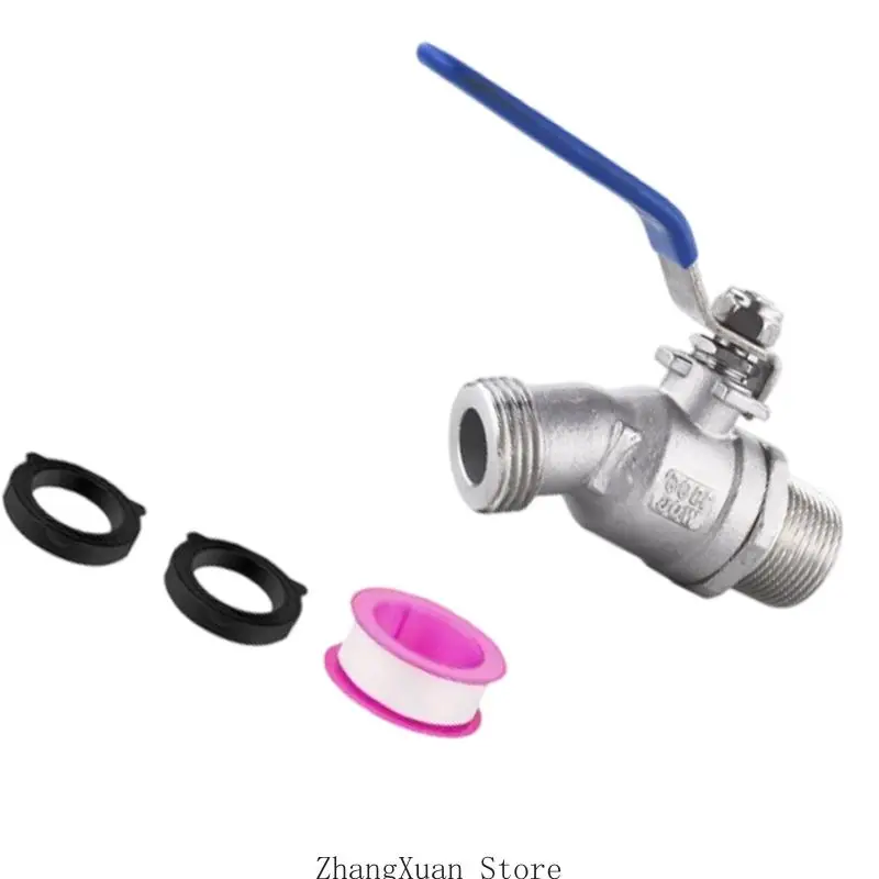 Wasserabsperrschlauchventile 3/4 Zoll Edelstahl Gartenschlauchanschlüsse Ventile 3XUF – Detail 8
