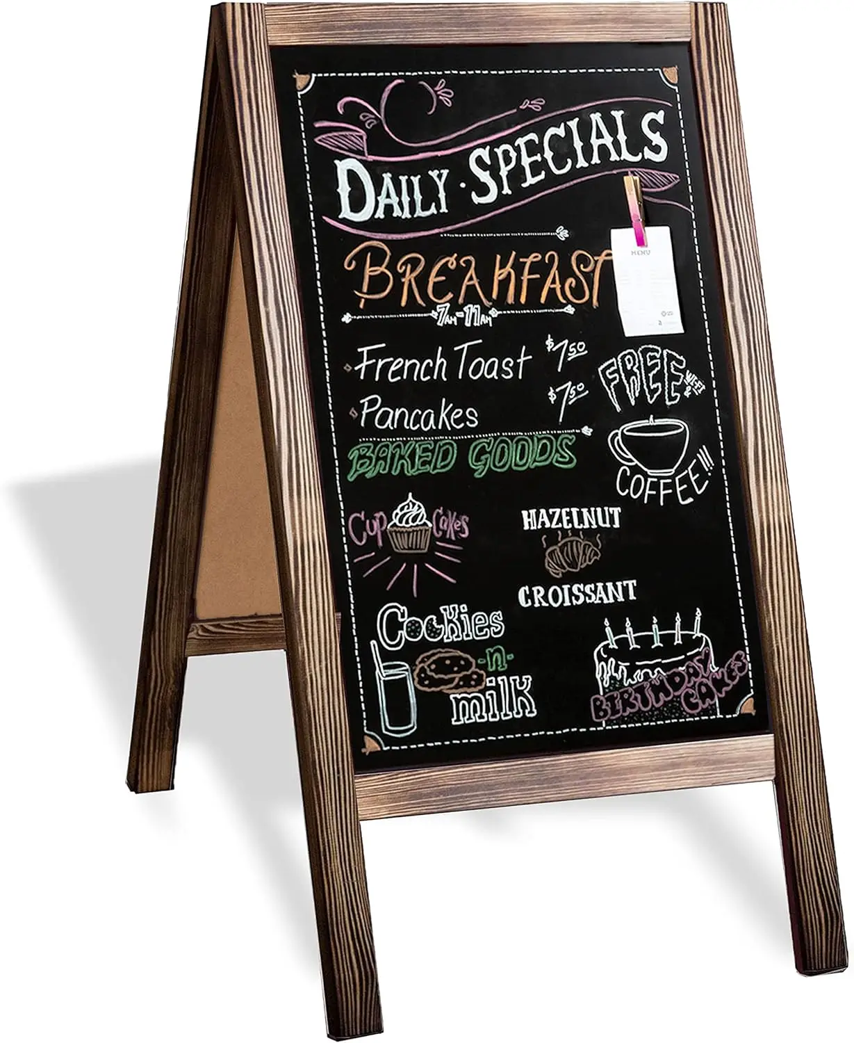 

Double-Sided Magnetic Chalkboard A-Frame Sign 20x40 Inches with Eraser & Chalk for Business Restaurant Wedding
