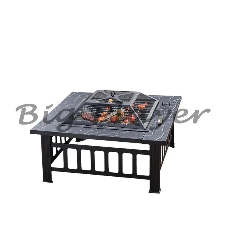 

Плита для приготовления чая в окружающей плите, полный набор для барбекю, квадратная плита для уличного двора