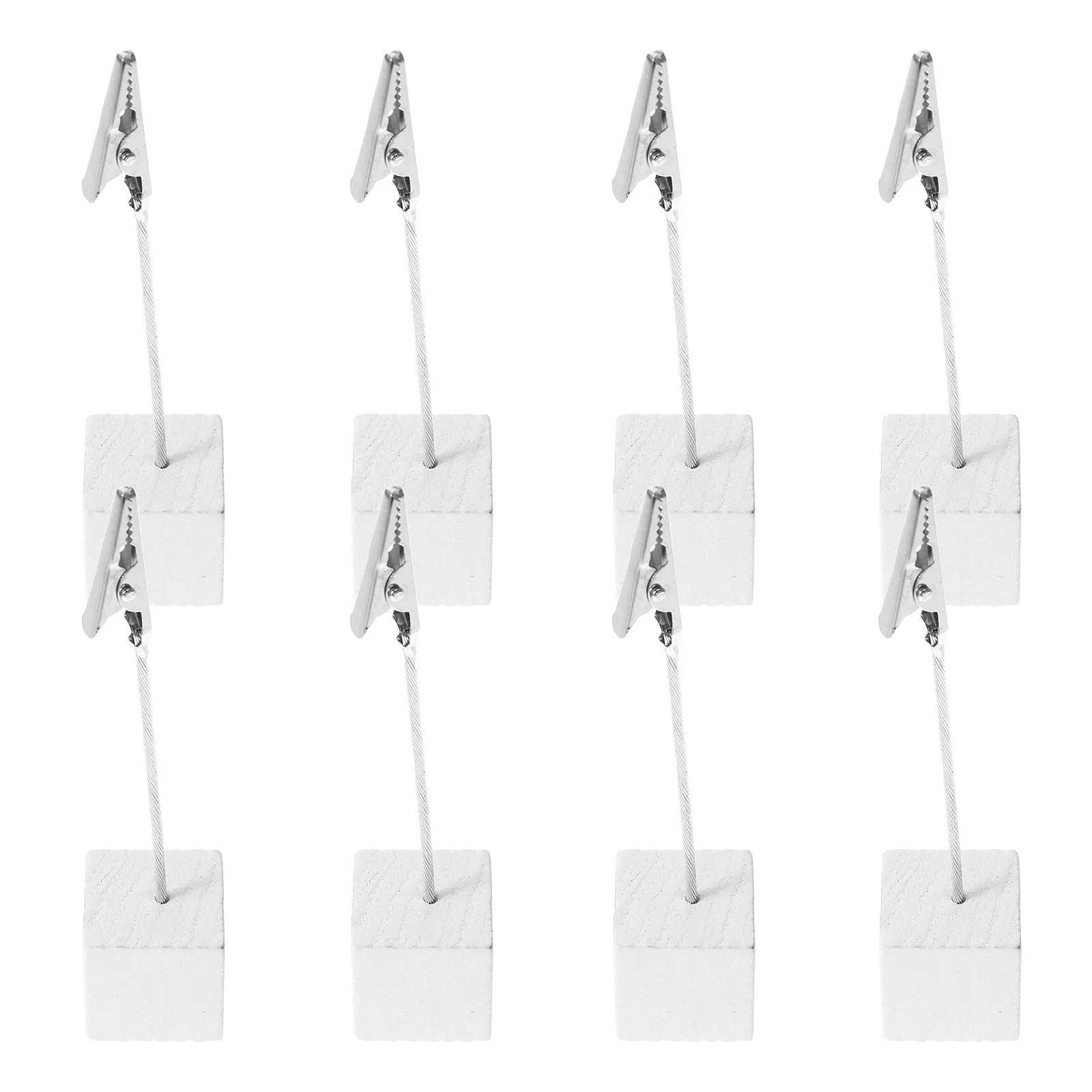 

NUOLUX 10pcs Cube Base Memo Photo Holder Paper Note Clip (White) Memo holder Photo clip Paper clip