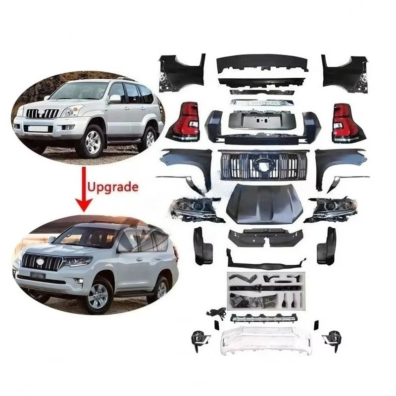 

Car Accessories Facelift Bumper Modified Bodykit Upgrade Kit for Land Cruiser Prado LC120 2003-2009 Upgrade to LC150 2018