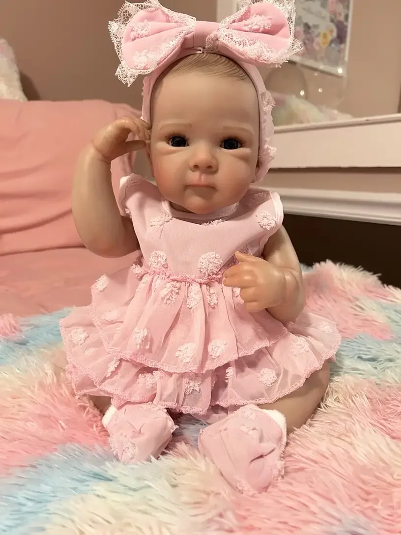 18 Inch Ultra Lovely Bettie Reborn Baby Doll Full Body Silicone Vinyl Reborn Girl Doll For Birthday Gifts