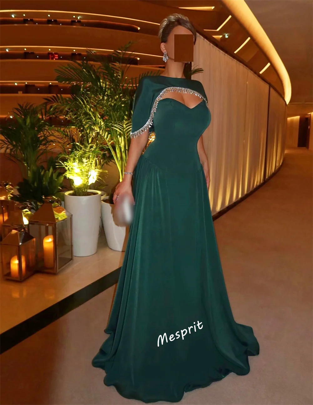 تخصيص بريق شرابة س الرقبة شال ألف خط فساتين طويلة ثوب مسائي رسمي مناسبة مخصصة فستان حفلة أنيقة #4