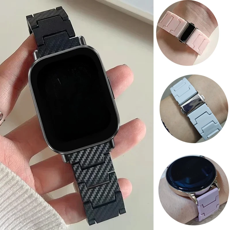 20mm 22mm Carbon Fiber Band For Xiaomi Redmi Watch 5 Active Wristband Redmi Watch 5 Lite Watch Strap women Bracelet accessories