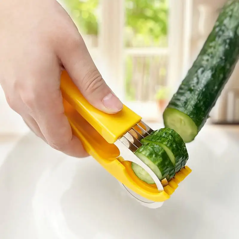 Stainless Steel Vegetable Chopper Banana Cucumber Slicer Multifunctional Manual Fruit & Vegetable Cutter Kitchen Tool For Home
