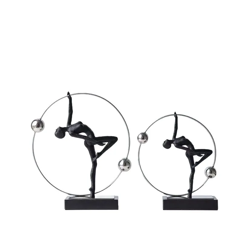 

Modern Abstract Dance Character Ornament Sales Office Living Room Entrance TV Cabinet Wine Cabinet High-end Light Luxury Art Dec