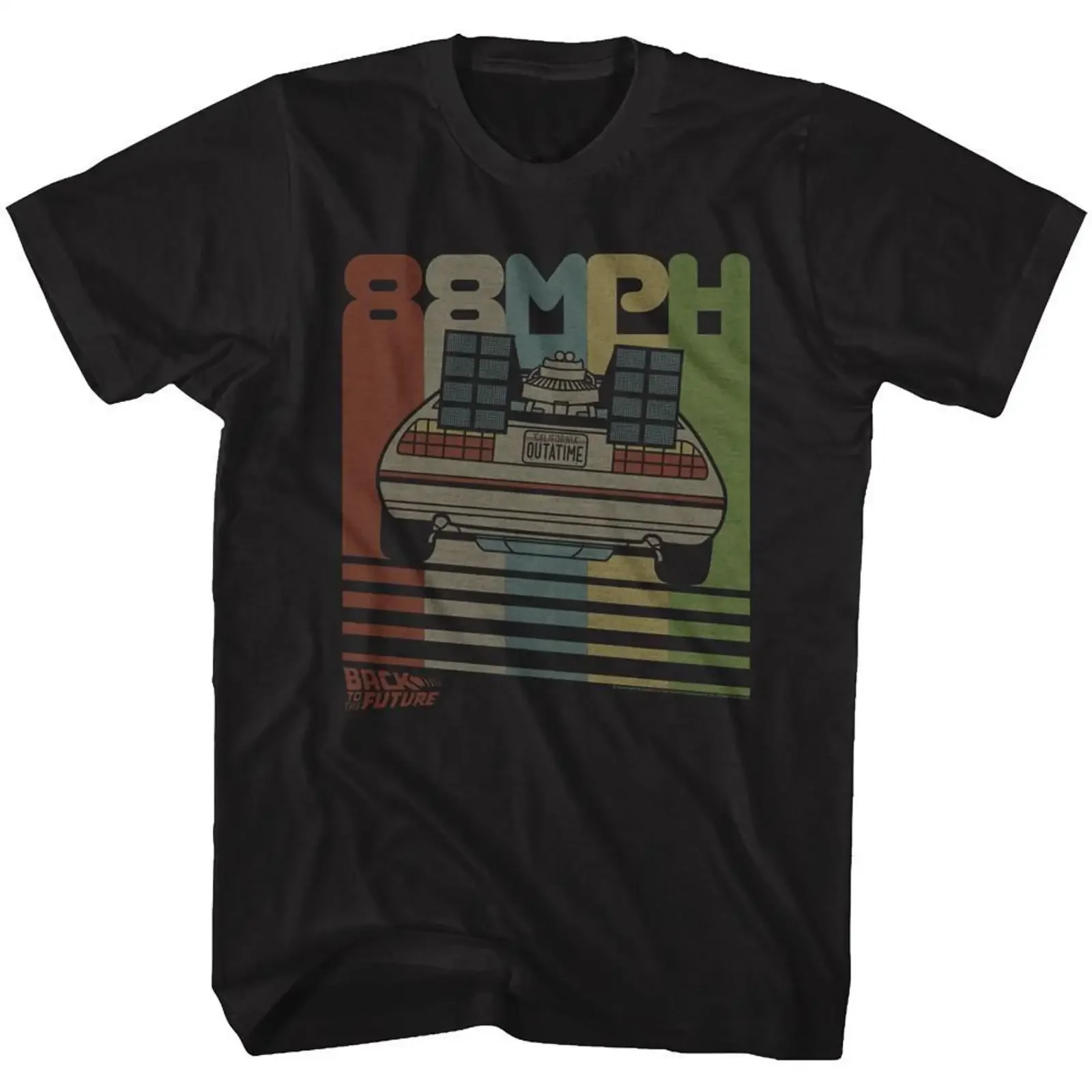 Back To The Future Retro Black Adult T Shirt vintage Washed Stretched Versatile fashion Slightly Unisex graphic homme