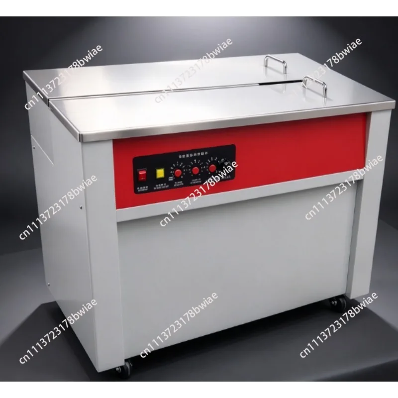 New semi-automatic PP belt baler strapping and tightening integrated intelligent double motor hot melt high and low table