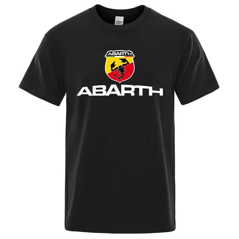 Italian Automobile Brand T-shirt Maglietta Logo Scorpione Maniche Corte Cotone Tshirt Leggera Uomo