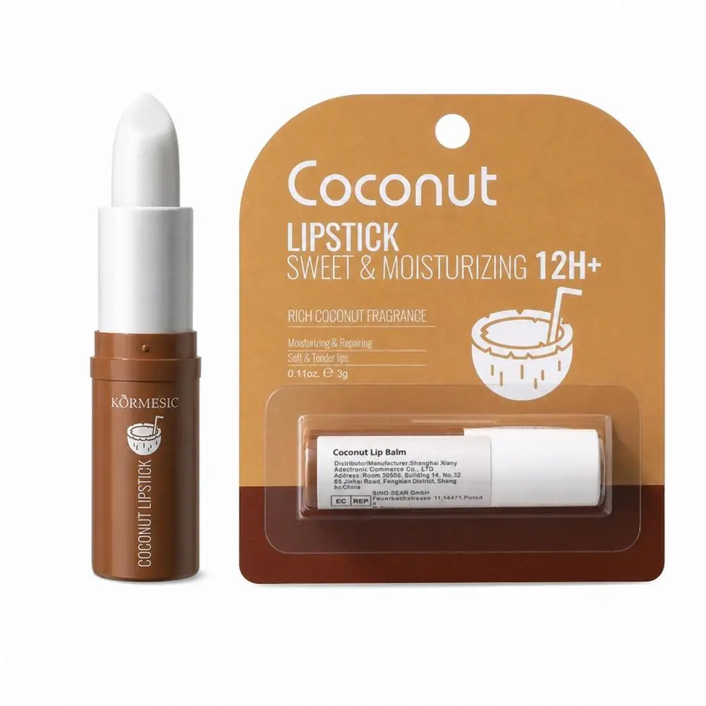 Coconut Lip Balm - Lasting Nourishment and Moisture for Men and Women - Daily Care Lip Balm