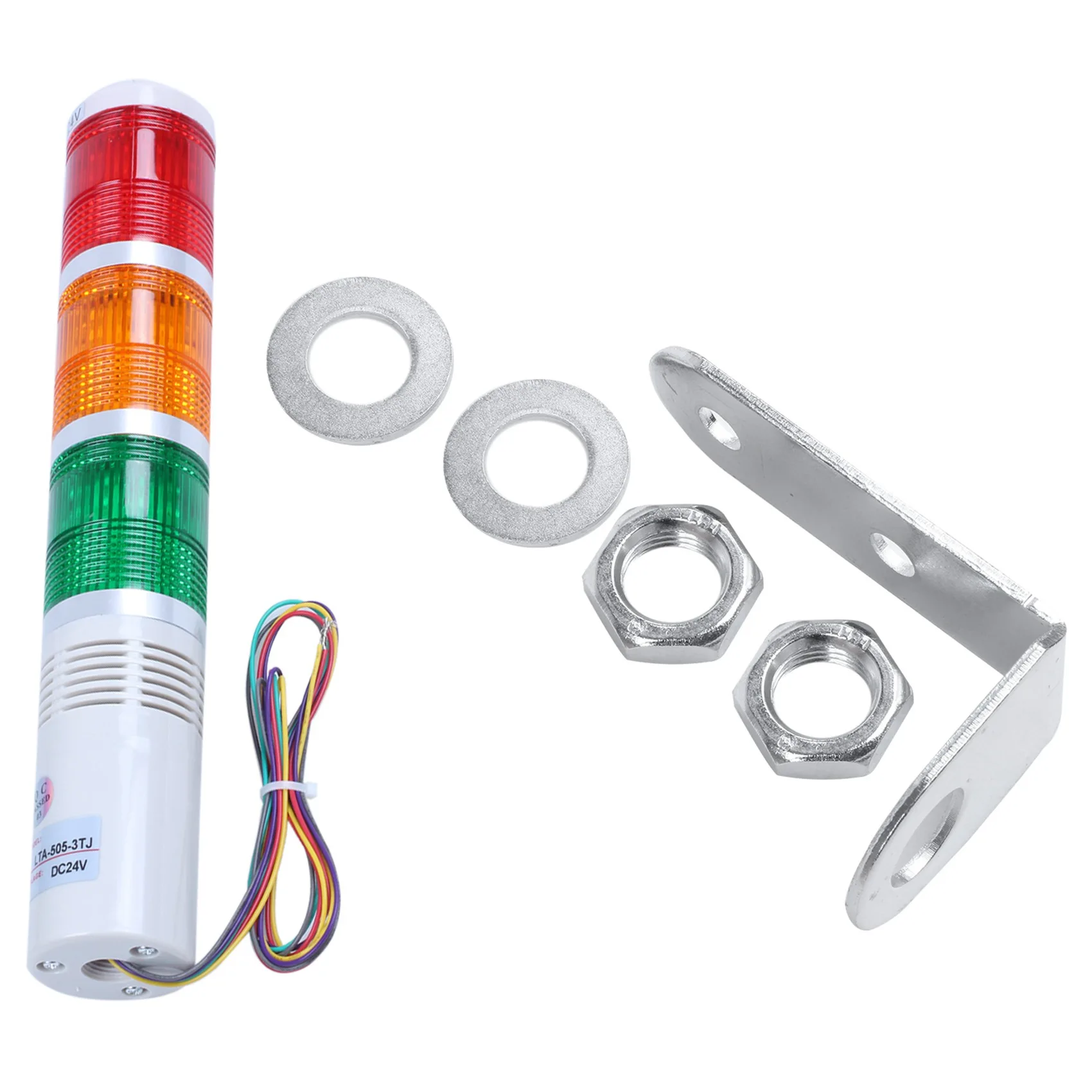 N84R 2X AC/DC 24V Red Green Yellow LED Lamp Industrial Tower Signal Light