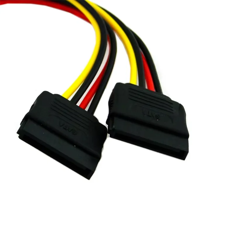Adattatore cavo sdoppiatore a Y SATA Power a 15 pin da maschio a femmina per disco rigido HDD 18 cm