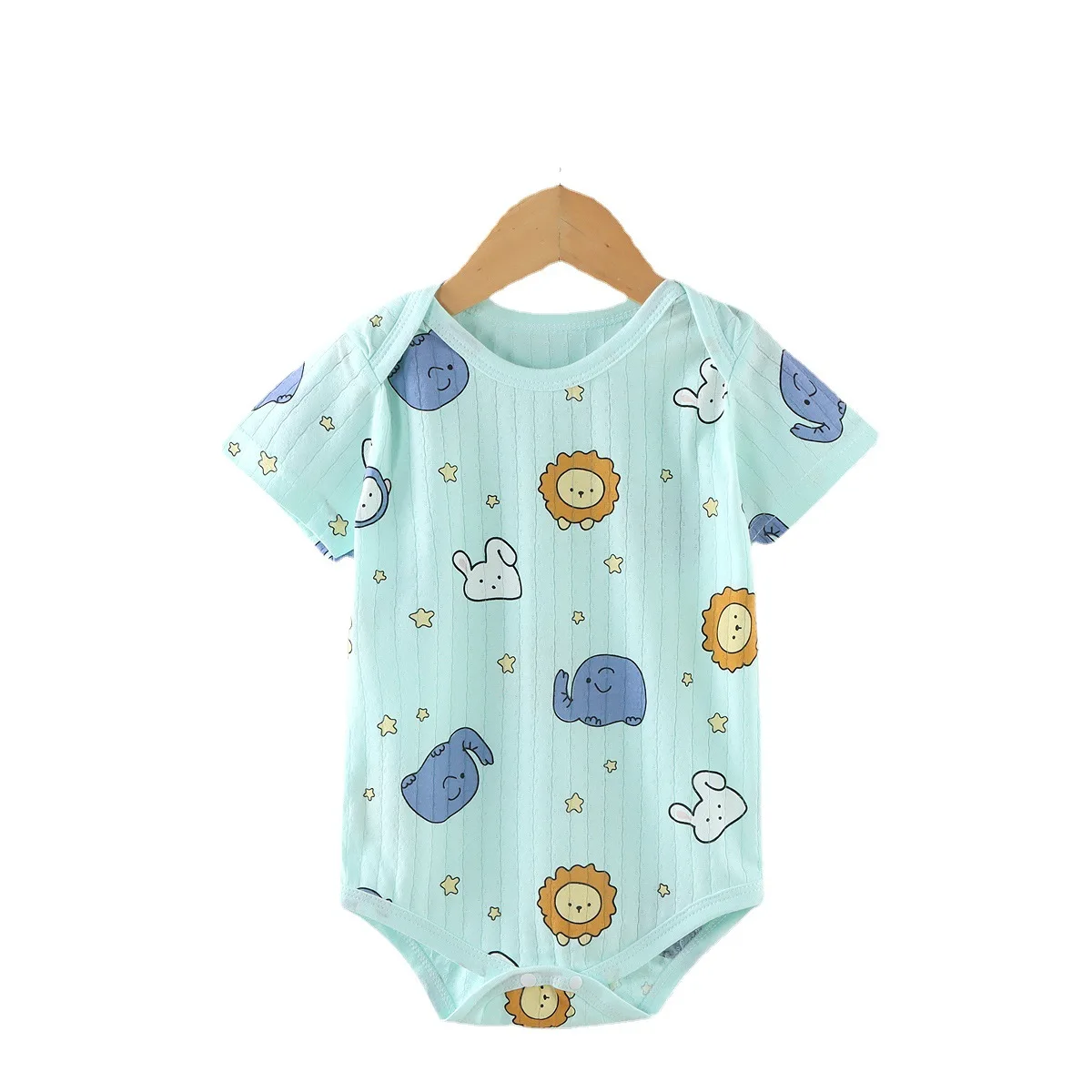 Summer Jacquard Foreign Jumpsuit Newborn Clothes Baby Triangle Romper Boys Girls Floral Climbing Clothes