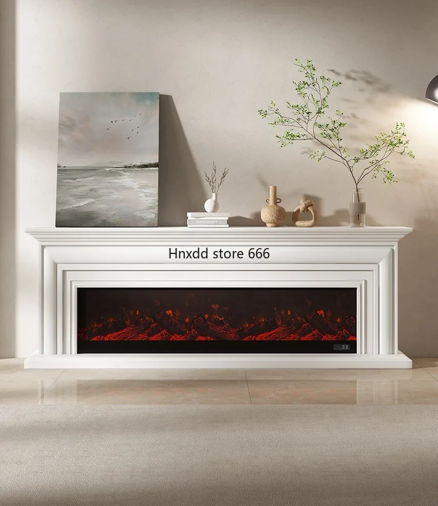 American simulated flame electronic heating fireplace TV cabinet