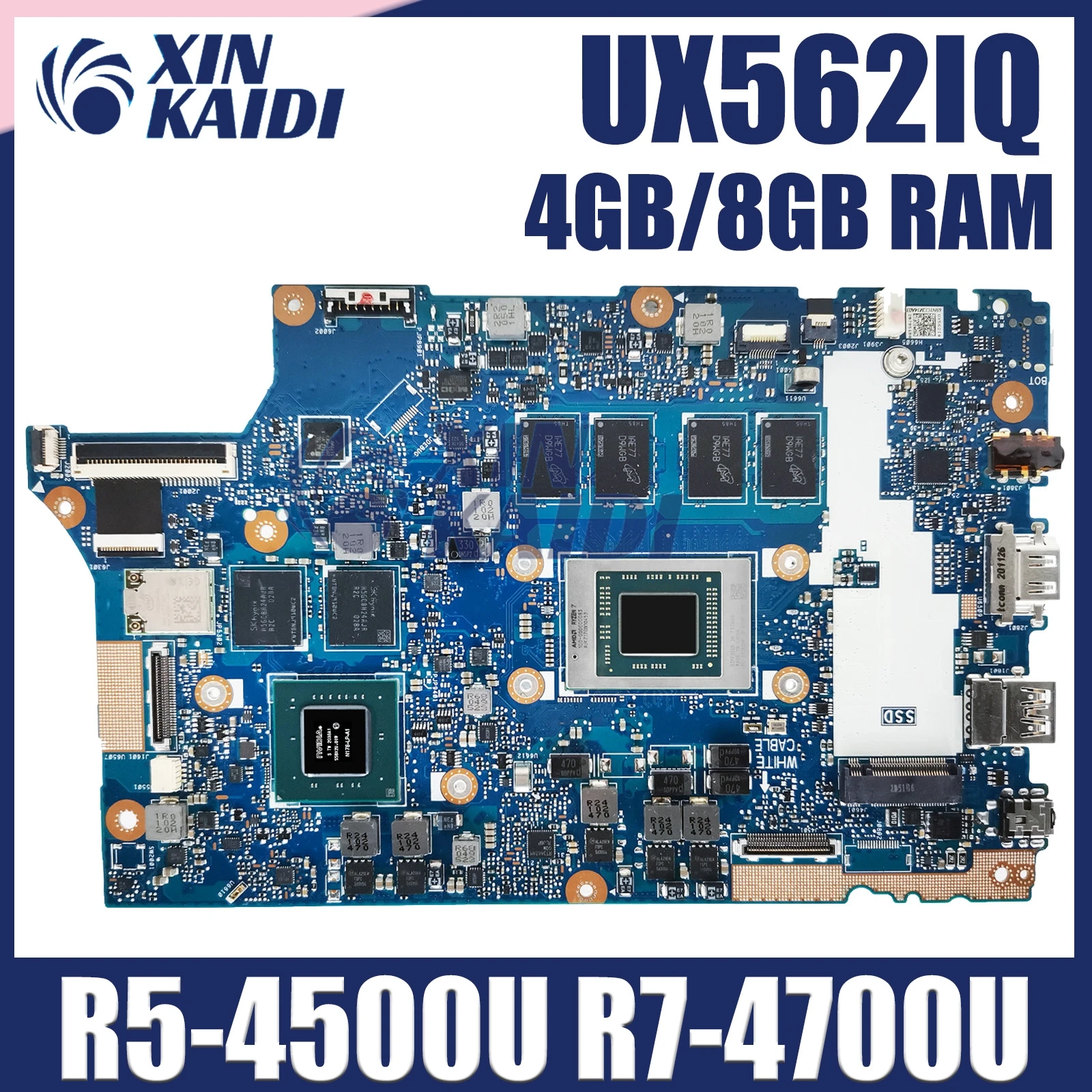 

UX562IQ Mainboard For ASUS ZenBook Flip 15 UX562I UX562 Q507IQ Laptop Motherboard With R5-4500U R7-4700U 8GB/16GB-RAM V2G