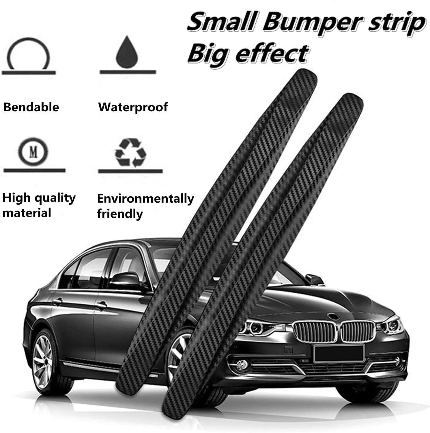 Car Bumper Protector Strip Guard Corner Protection Strip Anti-collision Anti-scratch Blade Protective Sticker Car Exterior Decor