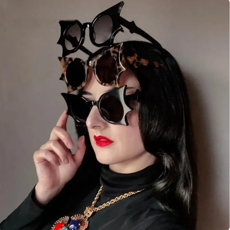 1PC Halloween Fledermaus Hip Hop Lustige Sonnenbrille Neue Sonnenbrille Nachtclub Disco Sonnenbrille – Detail 1