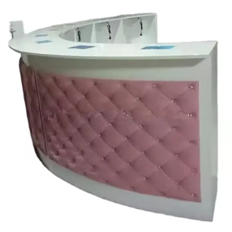 * Professional Manicure Table White Glossy Single Double or Triple Seats Manicure Table for Salon Furniture