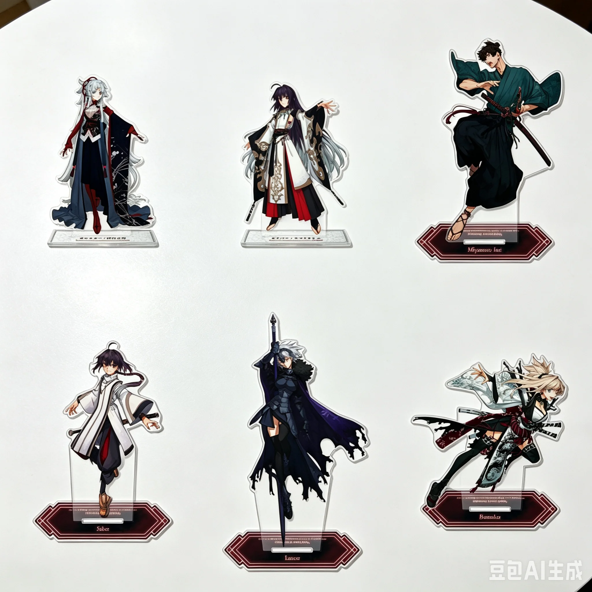 Fate Anime Merchandise - 15 センチメートルアニメフェイト_サムライレムナントアクリルキーホルダーフィギュアスタンドモデルプレートデスクトップ装飾キャラクター商品ホリデーギフト