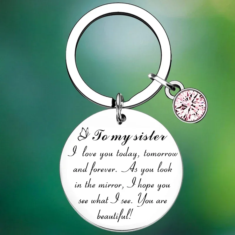 Sister Birthday Keychain Big Little Sister Key Chain Pendant Sweet 16 Birthday gift