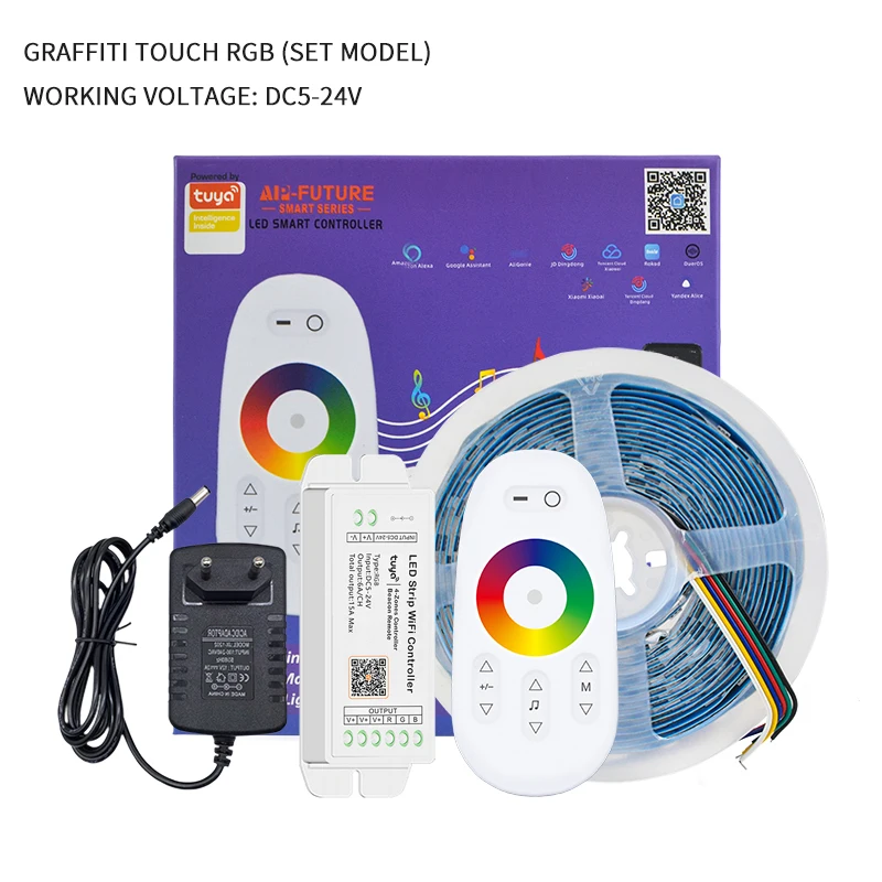 Imagem -04 - Zigbee-controlador Rgb sem Fio com Controle de Grupo de Mistura de Cores Wi-fi Controle App Suporte Smart Audio Amazongoogle Assistant dc 524v