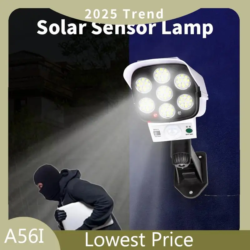 

1PCS Outdoor Solar Ligths 77Led PIR Motion Sensor Lamp Simulation Camera Solar Wall Light Waterproof Garden Decor Lights Durable