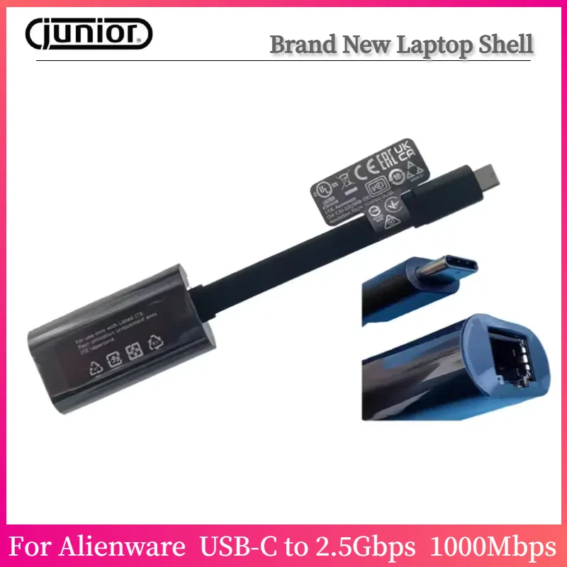 

Новый Ethernet-адаптер Alienware AW1022z USB-C на 2,5 Гбит/с, 1000 Мбит/с Dell 07NJ76-BLK00