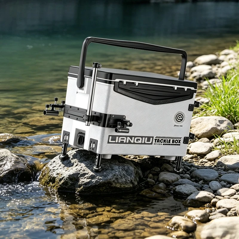 29L Ultralight Fishing Tackle Box Seat Rail Corner Rod Holder Strong Load Scratch Resistant No Assembly Outdoor 2026 낚시 박스
