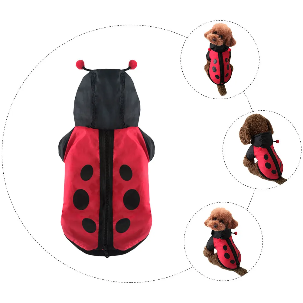 

Ladybird Ladybug Dog Cotton Coat Pet Party Hat for Occasion Puppy Halloween Costumes
