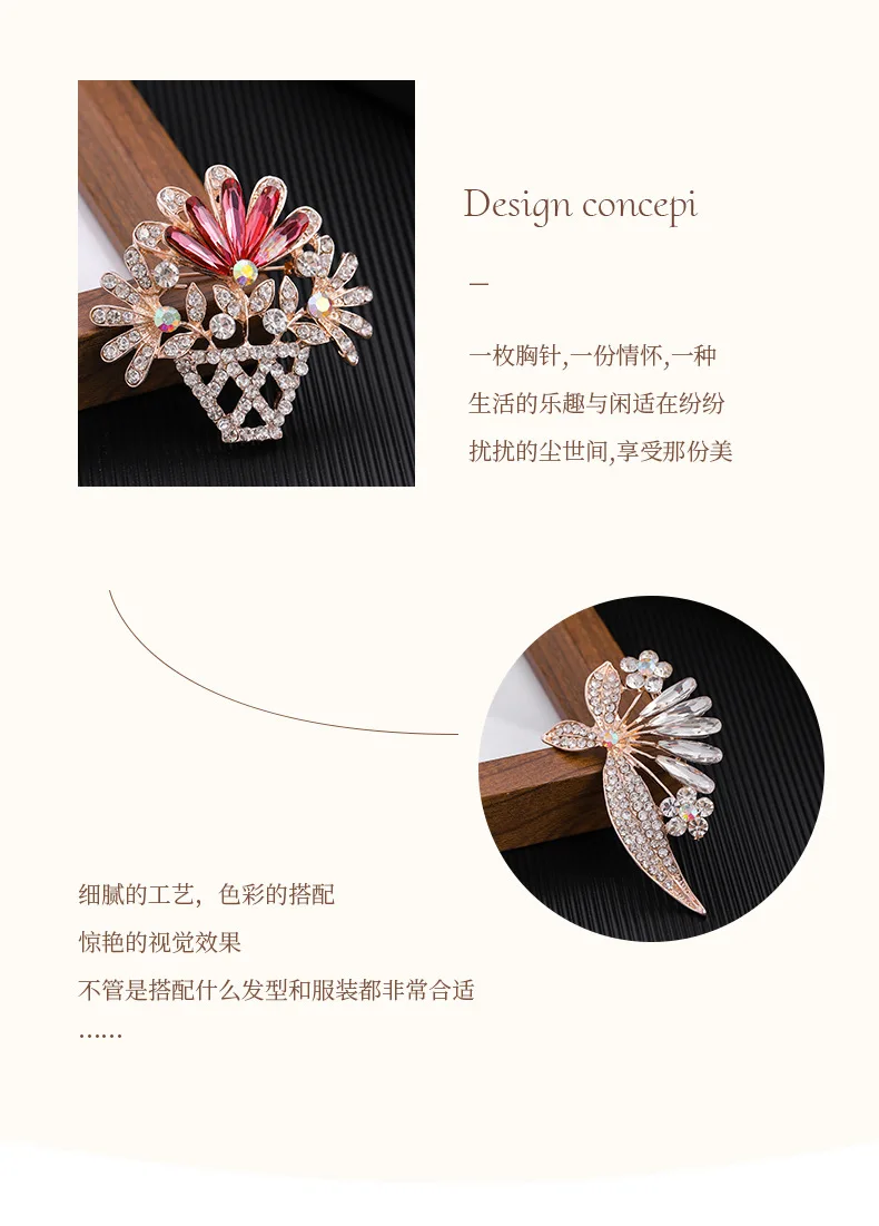 جديد زهرة إكليل فراشة الإبداعية بروش الرجال والنساء الملابس والاكسسوارات #2