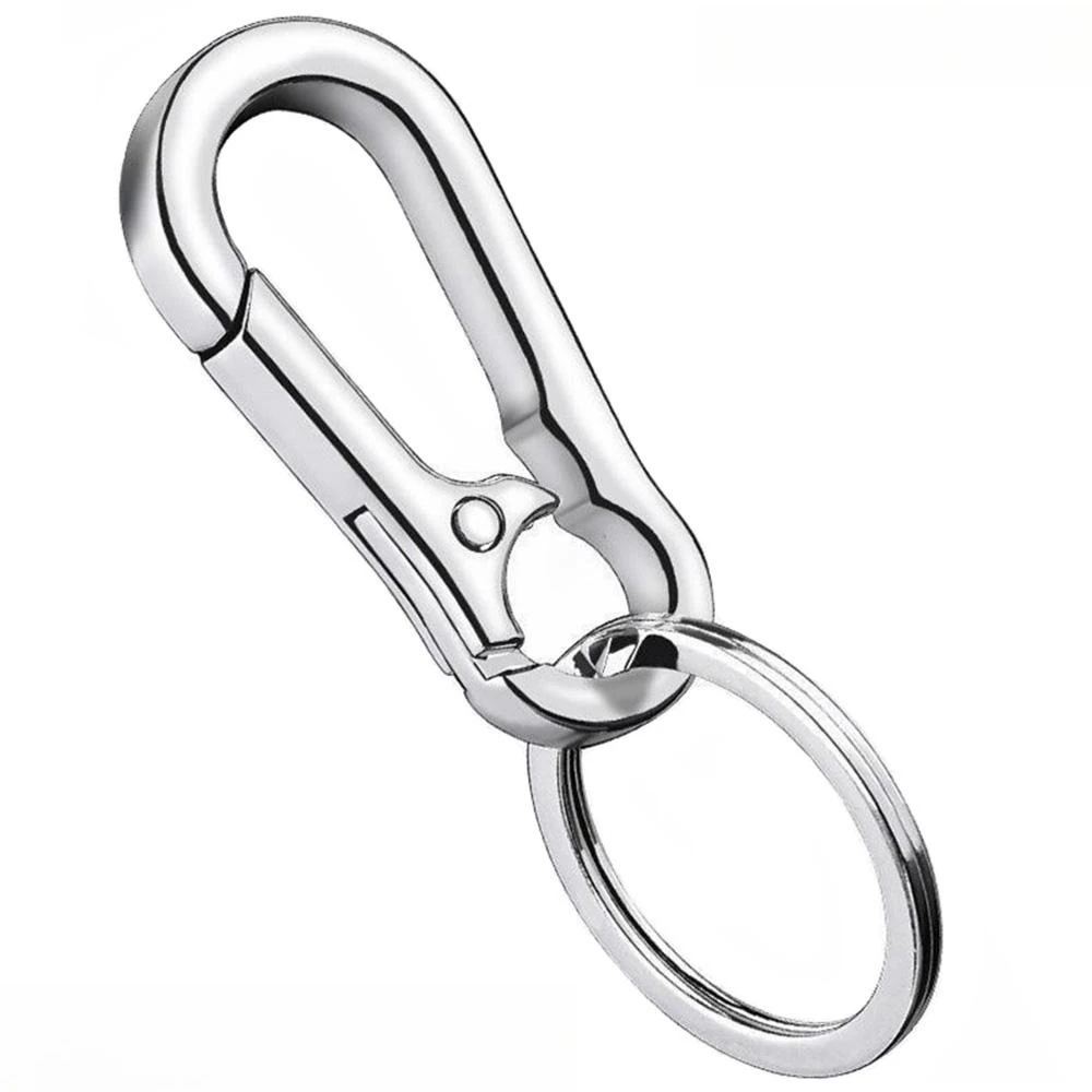 Metall Auto Schlüsselbund Einfache Starke Karabiner Form Schlüsselbund Klettern Haken Dekor Schlüsselbund Ringe Edelstahl Mann Geschenk