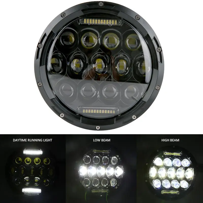 Motorkoplamp 7 inch LED voor Harley Touring Ultra Classic Electra Street Glide Road King Yamaha motorfietskoplamp - afbeelding 1