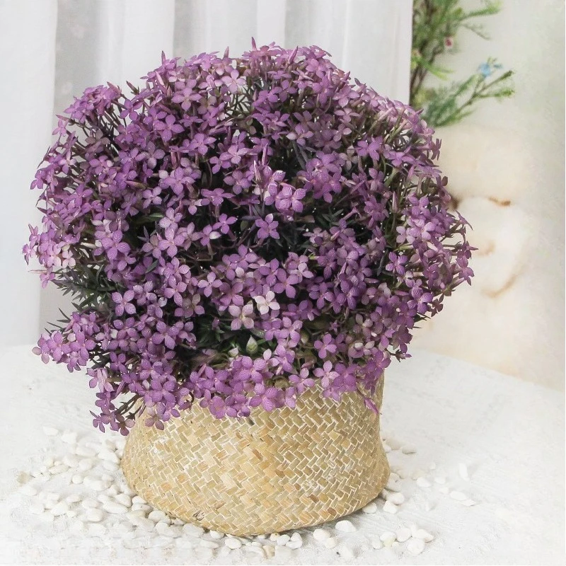 4/5 Stück Künstliche Blumen Plastik-Gypsophila Liebesblume Gartendekoration Simulierte Grünpflanze Kunstgras Heimdekoration – Detail 6