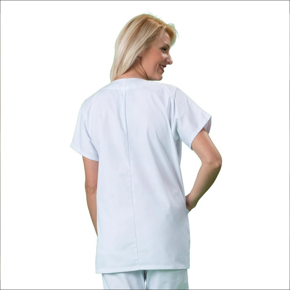 

White Shirt Doctor Nurse Working Clothes Short Sleeves Fashion Dust Proof Comfortable Breathable Premium Material Workshop