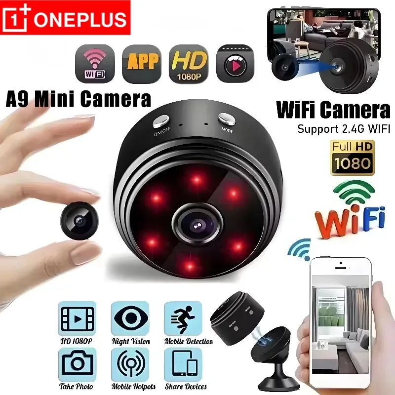 OnePlus A9 Mini Camera Wifi 1080P HD Wireless Security Monitor For Home Night Version Protection Remote Intelligent Camcorder