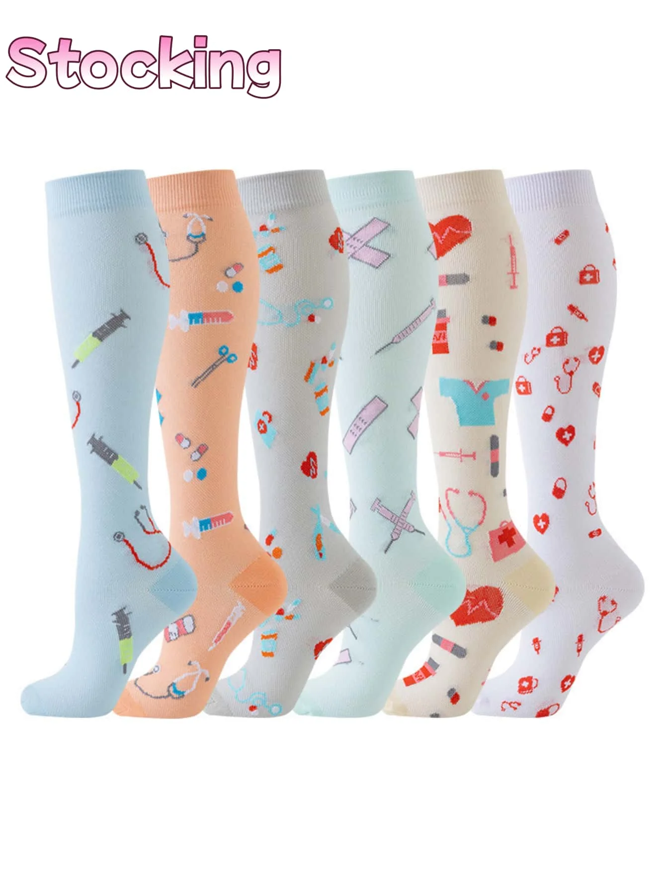 Meias de compressão fofas unissex para corrida, ciclismo e caminhada - وb ★ (meias esportivas profissionais)