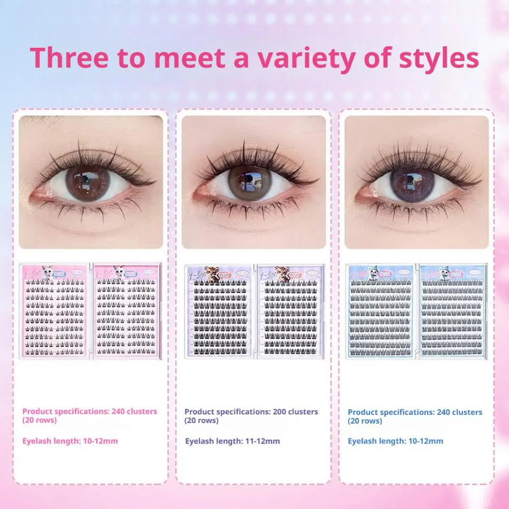 خالية من الغراء الرموش الصناعية السوداء الطبيعية مانغا جلدة أنيمي الرموش سعة كبيرة الرموش تمديد ماكياج مستحضرات التجميل