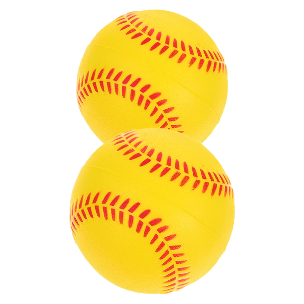 

2Pcs PU Sponge Baseballs Soft Training Balls Indoor Outdoor Practice Softball Beginner Friendly Baseball Training Balls