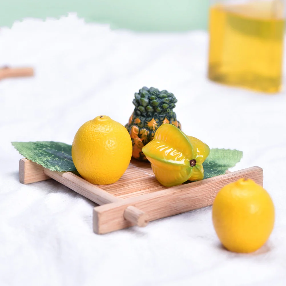 

10Pcs Simulation Fruit Ornament Vivid Lifelike Decorative Home Decor Micro Landscape DIY Photography Props Resin