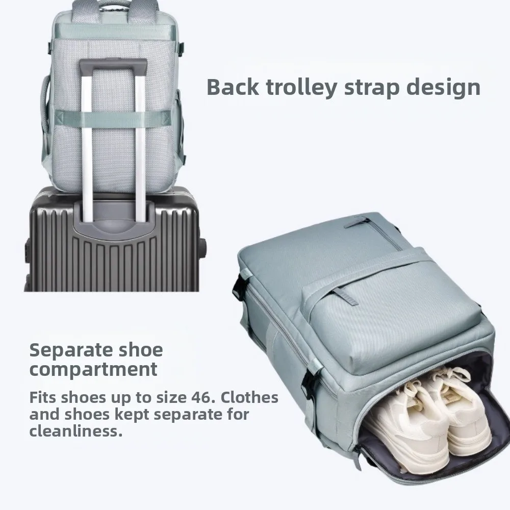 Trocken- und Nasstrennung, Reisegepäck, Rucksack, Diebstahlschutz, Oxford, große Kapazität, Boarding-Tasche, wasserdicht, große Kapazität