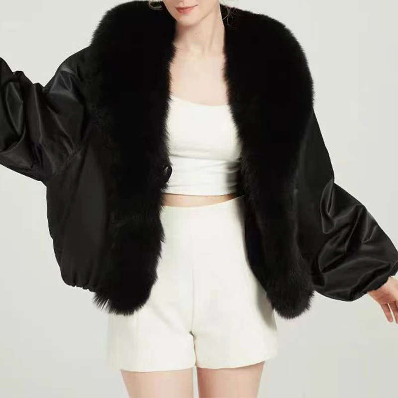 Winter Women's Fox Fur Coat 2024 New High Quality Luxury Jacket Coat